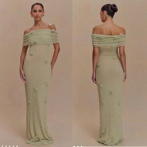 MESHKI Brynn Orchid Knit Maxi Dress